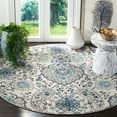 thumbnail image 1 of SAFAVIEH Madison Hope Floral Paisley Area Rug, Cream/Light Grey, 6'7" x 6'7" Round, 1 of 8