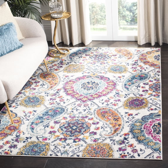 SAFAVIEH Madison Hope Floral Paisley Area Rug, Cream/Multi, 4' x 6'
