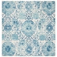 thumbnail image 1 of Safavieh Madison Boho, Paisley Power Loomed Off-White Floral Area Rugs, 4' x 4' Square, Stain Resistant, 1 of 8