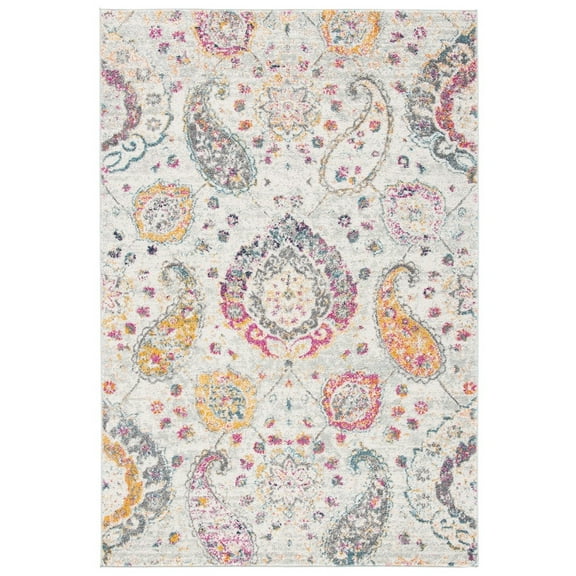 SAFAVIEH Madison Hope Floral Paisley Area Rug, Grey/Gold, 3' x 5'