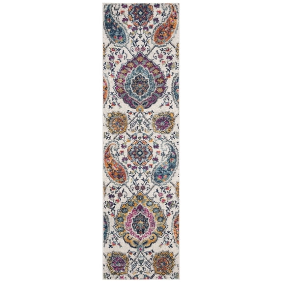 SAFAVIEH Madison Hope Floral Paisley Runner Rug, Cream/Multi, 2'3" x 6'