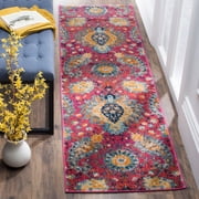SAFAVIEH Madison Hope Floral Paisley Runner Rug, Fuchsia/Gold, 2'3" x 6'
