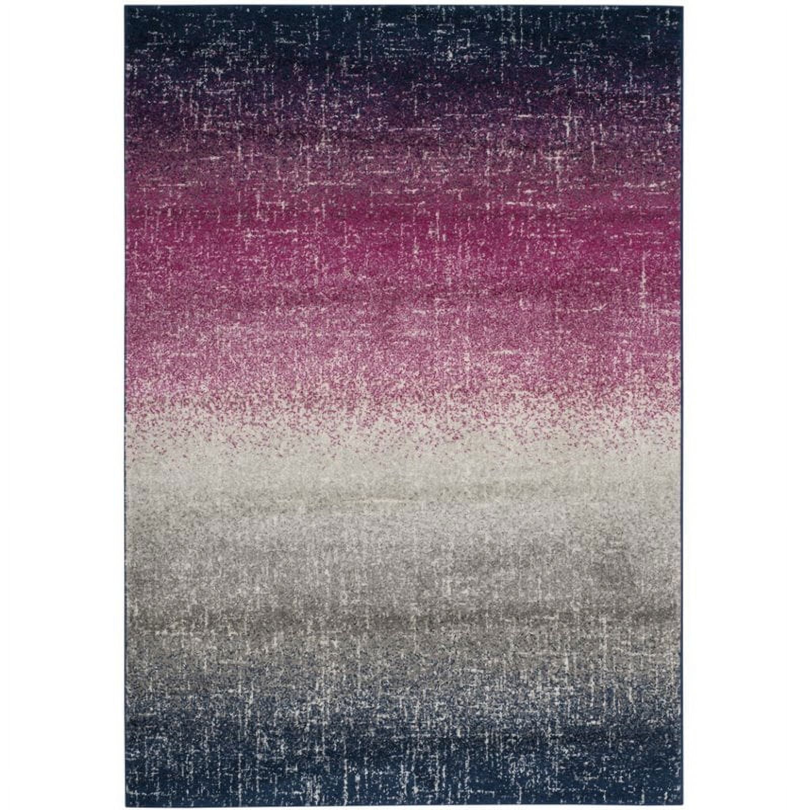 SAFAVIEH Madison Jadyn Abstract Area Rug, Fuchsia/Navy, 4' x 6'