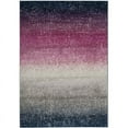 thumbnail image 1 of SAFAVIEH Madison Jadyn Abstract Area Rug, Fuchsia/Navy, 4' x 6', 1 of 8
