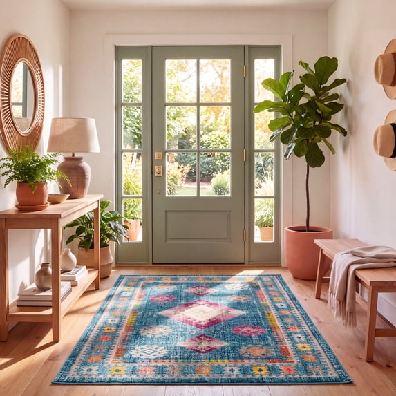 Safavieh Madison Jessika Southwestern Area Rug, Blue/Fuchsia, 8' x 10'