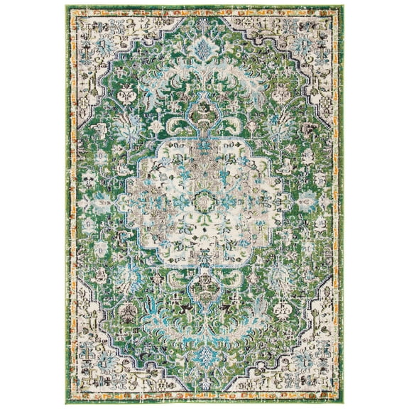 SAFAVIEH Madison Joandra Southwestern Area Rug, Green/Turquoise, 6' x 9'