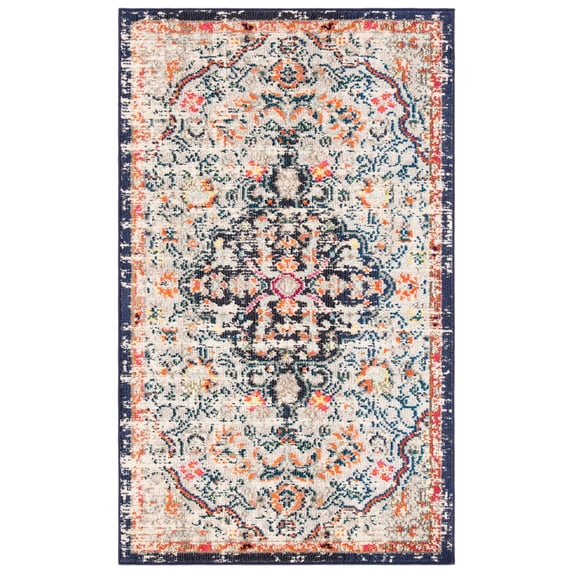 SAFAVIEH Madison Joandra Southwestern Area Rug, Beige/Black, 2'2" x 4'