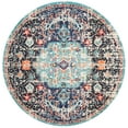 thumbnail image 1 of SAFAVIEH Madison Joandra Vintage Floral Area Rug, Black/Teal, 5' x 5' Round, 1 of 8