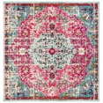 thumbnail image 1 of SAFAVIEH Madison Joandra Vintage Floral Area Rug, Fuchsia/Teal, 10' x 10' Square, 1 of 9