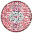 thumbnail image 1 of SAFAVIEH Madison Joandra Vintage Floral Area Rug, Fuchsia/Teal, 6'7" x 6'7" Round, 1 of 8
