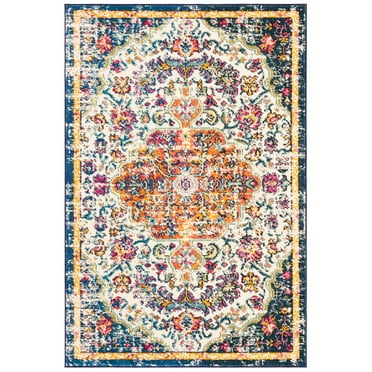 SAFAVIEH Madison Joandra Vintage Floral Area Rug, Ivory/Orange, 3' x 5'