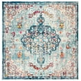 thumbnail image 1 of SAFAVIEH Madison Joandra Vintage Floral Area Rug, Navy/Light Blue, 6'7" x 6'7" Square, 1 of 8