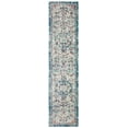 thumbnail image 1 of SAFAVIEH Madison Joandra Vintage Floral Runner Rug, Navy/Light Blue, 2'2" x 22', 1 of 10