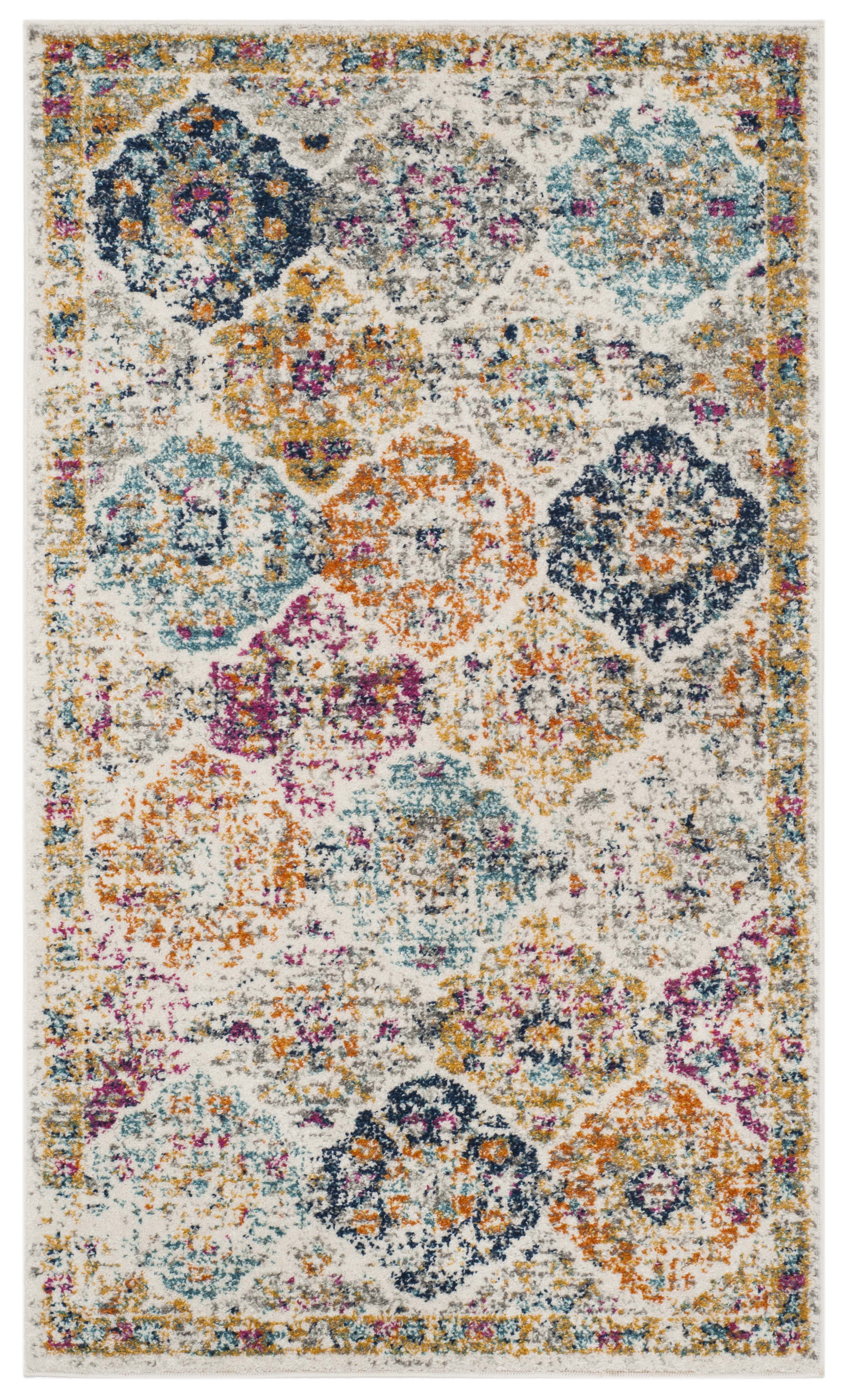 Madison 4' x 6' Multicolor Hand-Knotted Cotton Area Rug