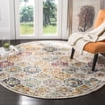 thumbnail image 1 of SAFAVIEH Round Rug 5'3" - Madison Collection - Transitional Modern Design, Cream & Multi, Non-Shedding & Easy Cleaning, Ideal for Living Room, Bedroom, Dining Space (MAD611B), 1 of 12