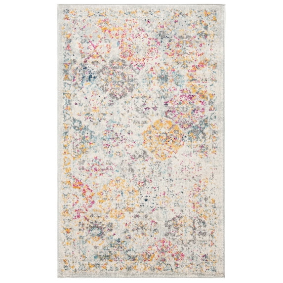 SAFAVIEH Madison Judith Distressed Area Rug, Grey/Gold, 4' x 6' - Transitional Modern Design, Grey & Gold, Non-Shedding & Easy Cleaning, Ideal for Living Room, Bedroom, Dining Space, Entryway, Bathro