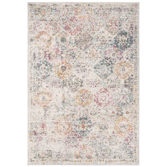 SAFAVIEH Madison Judith Distressed Area Rug, Grey/Gold, 5'1" x 7'6" - Transitional Modern Design, Grey & Gold, Non-Shedding & Easy Cleaning, Ideal for Living Room, Bedroom, Dining Space
