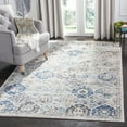 thumbnail image 1 of SAFAVIEH Square Rug 4' - Madison Collection - Transitional Modern Design, Ivory & Aqua, Non-Shedding & Easy Cleaning, Ideal for Living Room, Bedroom, Dining Space (MAD611A), 1 of 17