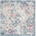 thumbnail image 1 of SAFAVIEH Madison Judith Distressed Area Rug, Navy/Teal, 4' x 4' Square - Transitional Modern Design, Navy & Teal, Non-Shedding & Easy Cleaning, Ideal for Living Room, Bedroom, Dining Space, 1 of 10