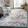 thumbnail image 1 of SAFAVIEH Square Rug 5'3" - Madison Collection - Transitional Modern Design, Navy & Teal, Non-Shedding & Easy Cleaning, Ideal for Living Room, Bedroom, Dining Space (MAD611N), 1 of 17