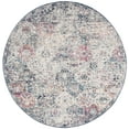 thumbnail image 1 of SAFAVIEH Madison Judith Distressed Area Rug, Navy/Teal, 6'7" x 6'7" Round - Transitional Modern Design, Navy & Teal, Non-Shedding & Easy Cleaning, Ideal for Living Room, Bedroom, Dining Space, 1 of 8