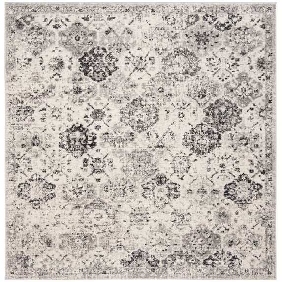 SAFAVIEH Madison Judith Distressed Area Rug, Silver/Grey, 10' x 10' Square