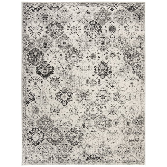 SAFAVIEH Madison Judith Distressed Area Rug, Silver/Grey, 10' x 14'