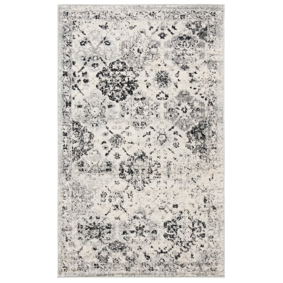 SAFAVIEH Madison Judith Distressed Area Rug, Silver/Grey, 2'3" x 4'