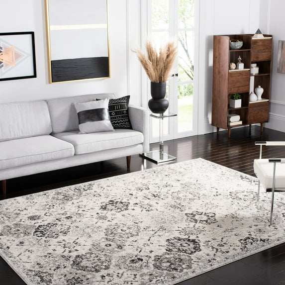 SAFAVIEH Area Rug 9x12 - Madison Collection - Large - Transitional Modern Design, Silver & Grey, Non-Shedding & Easy Cleaning, Ideal for Living Room, Bedroom, Dining Space (MAD611G)