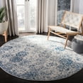 thumbnail image 1 of SAFAVIEH Round Rug 11' - Madison Collection - Large - Transitional Modern Design, White & Royal Blue, Non-Shedding & Easy Cleaning, Ideal for Living Room, Bedroom, Dining Space (MAD611C), 1 of 11
