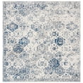 thumbnail image 1 of SAFAVIEH Madison Judith Distressed Area Rug, White/Royal Blue, 5' x 5' Square - Transitional Modern Design, White & Royal Blue, Non-Shedding & Easy Cleaning, Ideal for Living Room, Bedroom, Dining Sp, 1 of 10