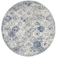 thumbnail image 1 of SAFAVIEH Madison Judith Distressed Area Rug, White/Royal Blue, 6'7" x 6'7" Round - Transitional Modern Design, White & Royal Blue, Non-Shedding & Easy Cleaning, Ideal for Living Room, Bedroom, Dining, 1 of 8