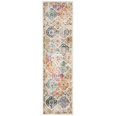 SAFAVIEH Madison Judith Distressed Runner Rug, Cream/Multi, 2'3" x 8'