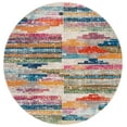 thumbnail image 1 of SAFAVIEH Madison Jytte Abstract Area Rug, Ivory/Multi, 6'7" x 6'7" Round, 1 of 10