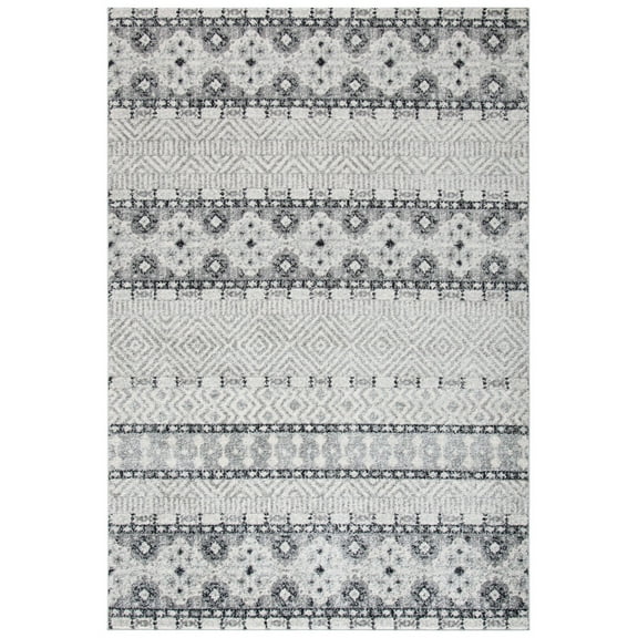 SAFAVIEH Madison Kandace Abstract Area Rug, Charcoal/Grey, 2'3" x 4'
