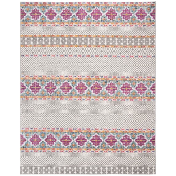 SAFAVIEH Madison Kandace Abstract Area Rug, Grey/Ivory, 12' x 15'
