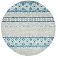 thumbnail image 1 of SAFAVIEH Madison Kandace Abstract Area Rug, Grey/Turquoise, 6'7" x 6'7" Round, 1 of 3