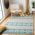 thumbnail image 1 of SAFAVIEH Madison Kandace Abstract Area Rug, Grey/Turquoise, 9' x 12', 1 of 10