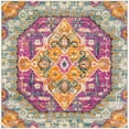 thumbnail image 1 of SAFAVIEH Madison Karissa Floral Area Rug, Light Grey/Fuchsia, 6'7" x 6'7" Square, 1 of 6