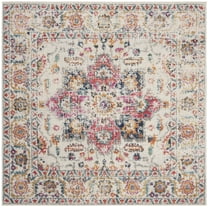 SAFAVIEH Madison Katina Oriental Area Rug, Fuchsia/Ivory, 3' x 3' Square
