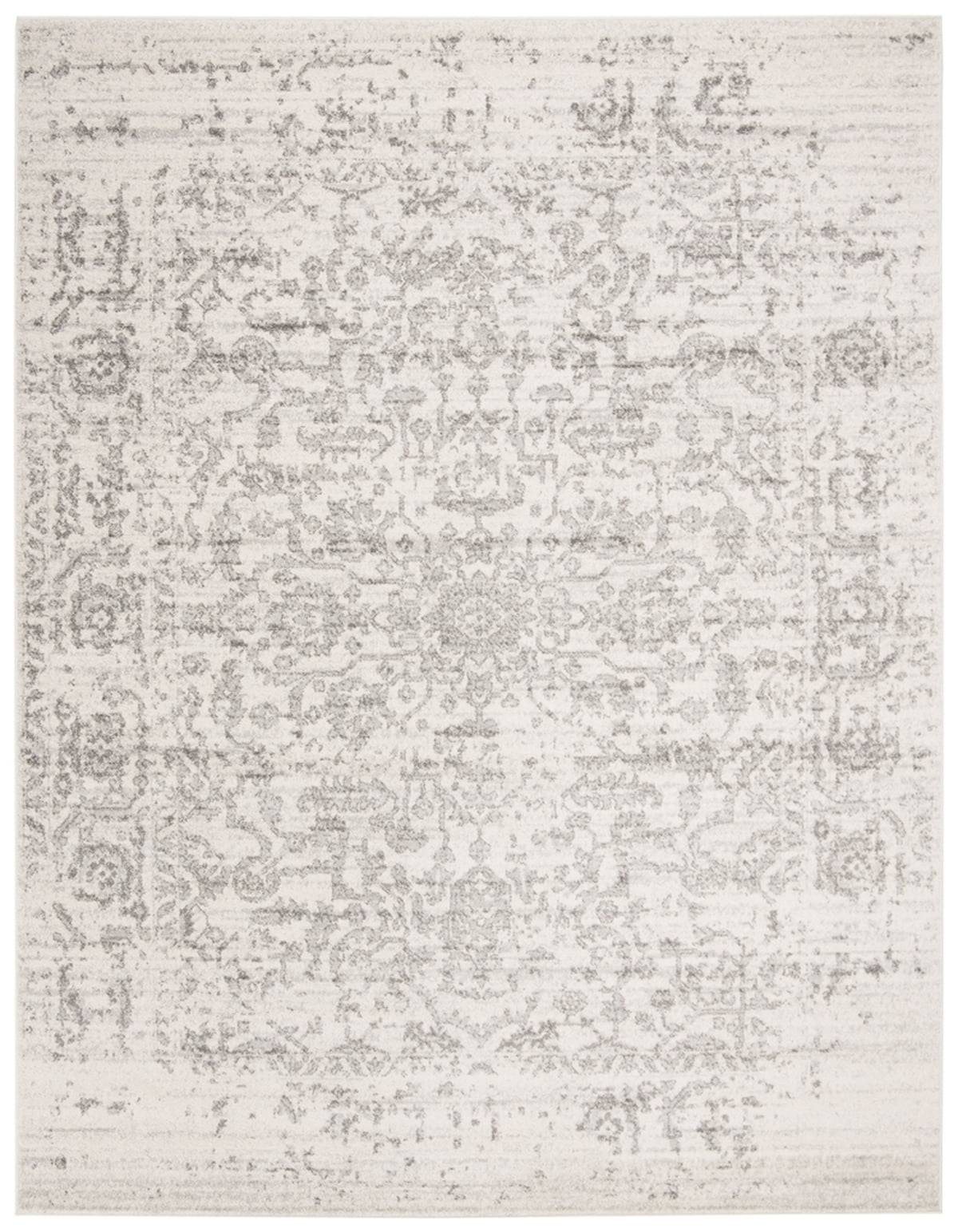 SAFAVIEH Madison Katina Traditional Area Rug, Silver/Ivory, 9' x 12