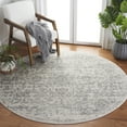 thumbnail image 1 of SAFAVIEH Madison Katina Traditional Area Rug, Silver/Ivory, 9' x 9' Round - Large - Traditional Design, Silver & Ivory, Non-Shedding & Easy Cleaning, Ideal for Living Room, Bedroom, Dining Space, 1 of 12