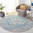 thumbnail image 1 of SAFAVIEH Madison Katina Traditional Area Rug, Teal/Ivory, 9' x 9' Round - Large - Traditional Design, Teal & Ivory, Non-Shedding & Easy Cleaning, Ideal for Living Room, Bedroom, Dining Space, 1 of 11
