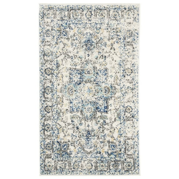 SAFAVIEH Madison Katina Traditional Area Rug, Turquoise/Ivory, 2'3" x 4'