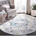 thumbnail image 1 of SAFAVIEH Madison Katina Traditional Area Rug, Turquoise/Ivory, 6'7" x 6'7" Round - Traditional Design, Turquoise & Ivory, Non-Shedding & Easy Cleaning, Ideal for Living Room, Bedroom, Dining Space, 1 of 11