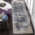 thumbnail image 1 of SAFAVIEH Madison Katina Traditional Runner Rug, Cream/Navy, 2'3" x 6' - Traditional Design, Cream & Navy, Non-Shedding & Easy Cleaning, Ideal for Living Room, Bedroom, Dining Space, Entryway, Hallway, 1 of 11