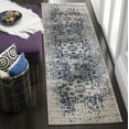 thumbnail image 1 of SAFAVIEH Madison Katina Traditional Runner Rug, Cream/Navy, 2'3" x 8' - Traditional Design, Cream & Navy, Non-Shedding & Easy Cleaning, Ideal for Living Room, Bedroom, Dining Space, Entryway, Hallway, 1 of 11