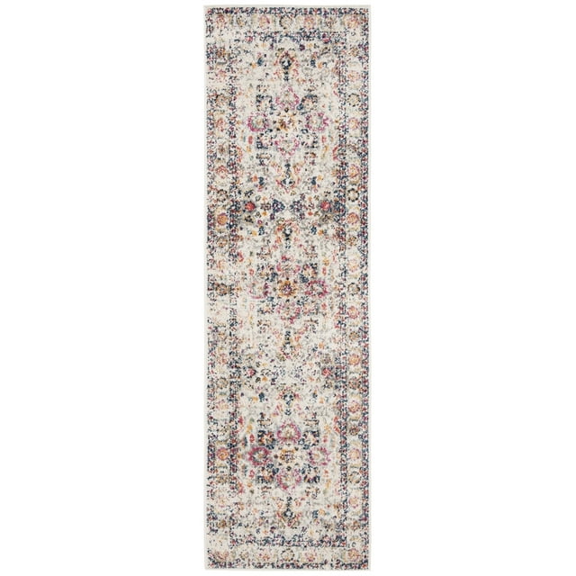 SAFAVIEH Madison Katina Traditional Runner Rug, Fuchsia/Ivory, 2'3" x 18'