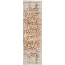 SAFAVIEH Madison Katina Traditional Runner Rug, Orange/Ivory, 2'3" x 10'