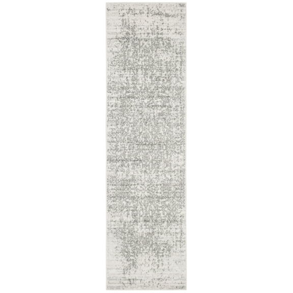SAFAVIEH Madison Katina Traditional Runner Rug, Silver/Ivory, 2'3" x 20'